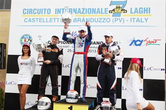 KZ2   Podio 2 Celenta, Pollini, Giulietti, ITALIAN ACI KARTING CHAMPIONSHIP