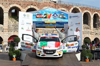 Giacomo Scattolon, Fabio Grimaldi (Peugeot 208 R2B, #32 Road Runner Team);, CAMPIONATO ITALIANO ASSOLUTO RALLY SPARCO