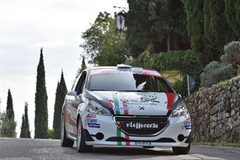 Giorgio Bernardi, Paolo Zanini (Peugeot 208 R2B #18, Meteco Corse), CAMPIONATO ITALIANO ASSOLUTO RALLY SPARCO