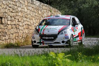 Giorgio Bernardi, Paolo Zanini (Peugeot 208 R2B #18, Meteco Corse), CAMPIONATO ITALIANO ASSOLUTO RALLY SPARCO